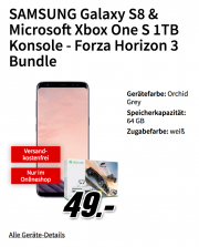 Samsung Galaxy S8 Wochenende bei Media Markt g&uuml;nstige Vertr&auml;ge und Bundles ab 19,99&euro; mtl.