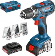 Bosch Professional Akku-Bohrschrauber-Set GSR 18-2-LI Plus, 63-teilig Zubeh&ouml;rset