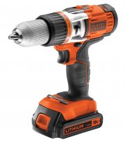 Black+Decker 2-Gang Hochleistungs-Akku-Schlagbohrschrauber, Akkubohrer