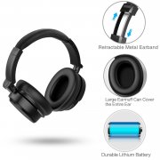 Dylan Over-Ear- Bluetooth- Kopfh&ouml;rer, Super Bass, extra gro&szlig;e, super weiche Ohrpolster