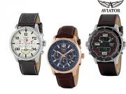 Aviator Uhren- Auswahl an drei Uhren, bis zu 90% reduziert!!!