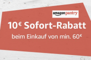 NUR HEUTE: 10 Euro Sofortrabatt beim Einkauf von mindestens 60 Euro bei Amazon Pantry