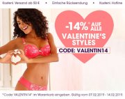 -14% auf alle Valentine's Styles bei Lascana