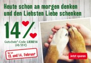 14% Rabatt auf deinen Einkauf ab 59&euro; bei Fressnapf