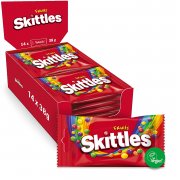 14 x 38 g Skittles Fruits Kaubonbons mit Ananas, Mandarine, Kirsche und weiteren Aromen