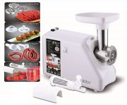 2.000 Watt Fleischwolf mit Metall-Getriebe elektrisch Wurstmaschine Wurstf&uuml;ller