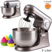 K&uuml;chenmaschine 5 Liter Knetmaschine Teigmaschine R&uuml;hrmaschine Planetenr&uuml;hrwerk