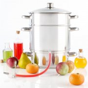 Induktion Dampfentsafter aus Edelstahl &Oslash;26/15L Dampf-Entsafter Saftpresse Obst