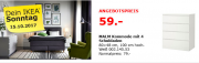 IKEA Ludwigsburg am 15.10. - MALM Kommode mit 4 Schubladen, wei&szlig;