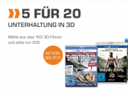 Hammer! Neue Aktion bei Saturn 5x 3D Blueray DVD f&uuml;r 20 Euro 