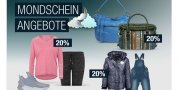 Mondscheinangebote!!! 20% Rabatt auf Damentaschen, Sportmarken und Bettwaren