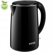 Aicok Doppelwandiger Cool-Touch Wasserkocher Edelstahl 1,7 L 2150W f&uuml;r 28.85&euro;