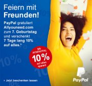 10% Rabatt bei Allyouneed mit PayPal