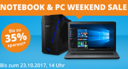 Gro&szlig;er Weekendsale bei Medion, spart jetzt bis zu 35% auf Notebooks und PC&acute;s