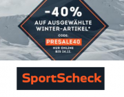 Winter Presale bei Sportscheck und ihr bekommt satte 40% Rabatt auf ausgew&auml;hlte Artikel