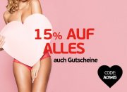 -15% auf Alles auch auf Gutscheine bei Beate Uhse