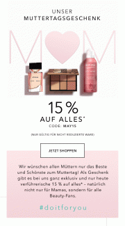 15% auf Alles , nur heute bei Douglas!