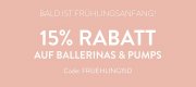 15% auf ausgew&auml;hlte Pumps und Ballerinas bei Mirapodo