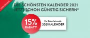 -15% auf Kalender f&uuml;r 2021 bei Hugendubel