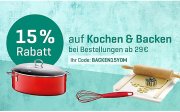 15% auf Kochen und Backen bei Yomonda