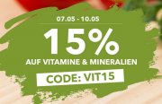 15% auf Vitamine und Mineralien beim Muskelmacher Shop