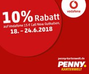 15% auf Vodafone 15&euro; CallYa Now Guthaben bei Penny