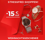 15 Euro Rabatt auf ausgew&auml;hlte Uhren und Schmuck im Valmano Shop