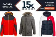 15 Euro Rabatt auf Jacken Topseller im SportScheck Shop