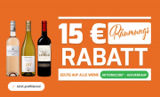 15 Euro R&auml;umungsrabatt auf ALLE Weine im Weinvorteil Shop