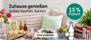 15% Extra-Rabatt auf alle Artikel aus der Kategorie Grille, Kochen & Backen im Yomonda Shop
