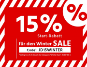 15% Extra-Rabatt auf alle bereits reduzierte Artikel im Winter Sale bei Jeans Direct