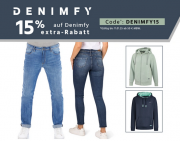 15% Extra-Rabatt auf alle bereits reduzierte Artikel von DENIMFY bei Jeans Direct