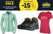 15% Extra-Rabatt auf alle bereits reduzierte Outdoor, Bike & Camping Must Haves bei SportScheck