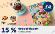 15% Extra-Rabatt auf alle Mattel Games bei MyToys