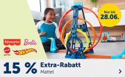 15% Extra-Rabatt auf alles von Barbie, Hot Wheels, Fisher-Price und Mattel Games bei MyToys