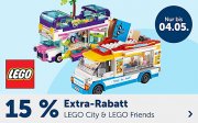 15% Extra-Rabatt auf alles von LEGO City & Friends im MyToys Shop