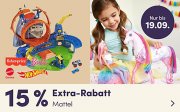 15% Extra-Rabatt auf alles von Mattel bei MyToys