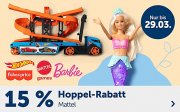 15% Extra-Rabatt auf alles von Mattel bei MyToys