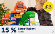 15% Extra-Rabatt auf alles von Mattel im MyToys Shop