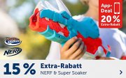 15% Extra-Rabatt auf alles von Nerf & Super Soaker bei MyToys