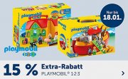 15% Extra-Rabatt auf alles von Playmobil 1-2-3 bei MyToys