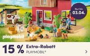 15% Extra-Rabatt auf alles von PLAYMOBIL bei MyToys