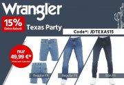 15% Extra-Rabatt auf alles von Wrangler f&uuml;r Damen und Herren bei Jeans Direct