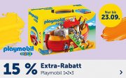 15% Extra-Rabatt auf Artikel der Marke Playmobil 1 2 3 im MyToys Shop