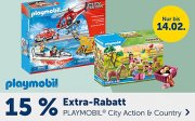 15% Extra-Rabatt auf Artikel von PLAYMOBIL City Action & PLAYMOBIL Country bei MyToys