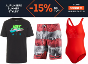 15% Extra-Rabatt auf ausgesuchte Summer Styles bei SportScheck
