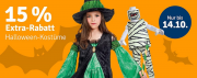 15% Extra-Rabatt auf ausgew&auml;hlte Halloween-Kost&uuml;me im MyToys Shop