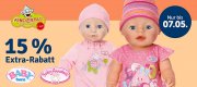 15% extra Rabatt auf Baby Born und Baby Annabell bei Toysrus