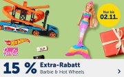 15% Extra-Rabatt auf Barbie und Hot Wheels im MyToys Shop