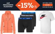 15% Extra-Rabatt auf bereits reduzierte Kleidung bei SportScheck